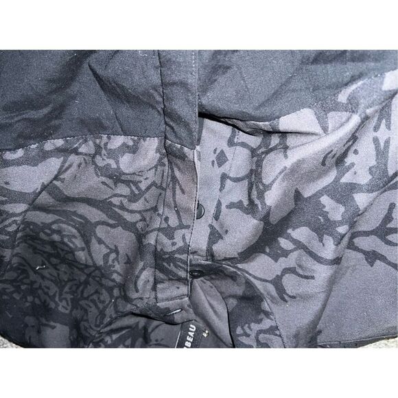 rochambeau nyc blouse button up sz l nwt Button Long Sleeves Minimalist Monochro - Picture 3 of 7